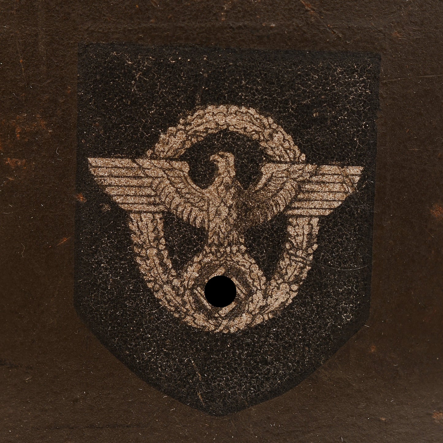 German WWII Police Double Decal Helmet