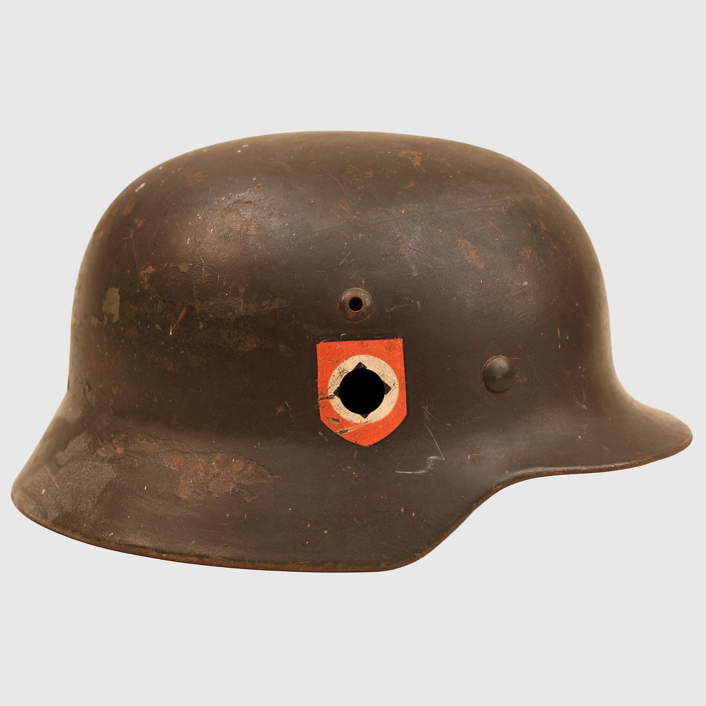 German WWII Police Double Decal Helmet