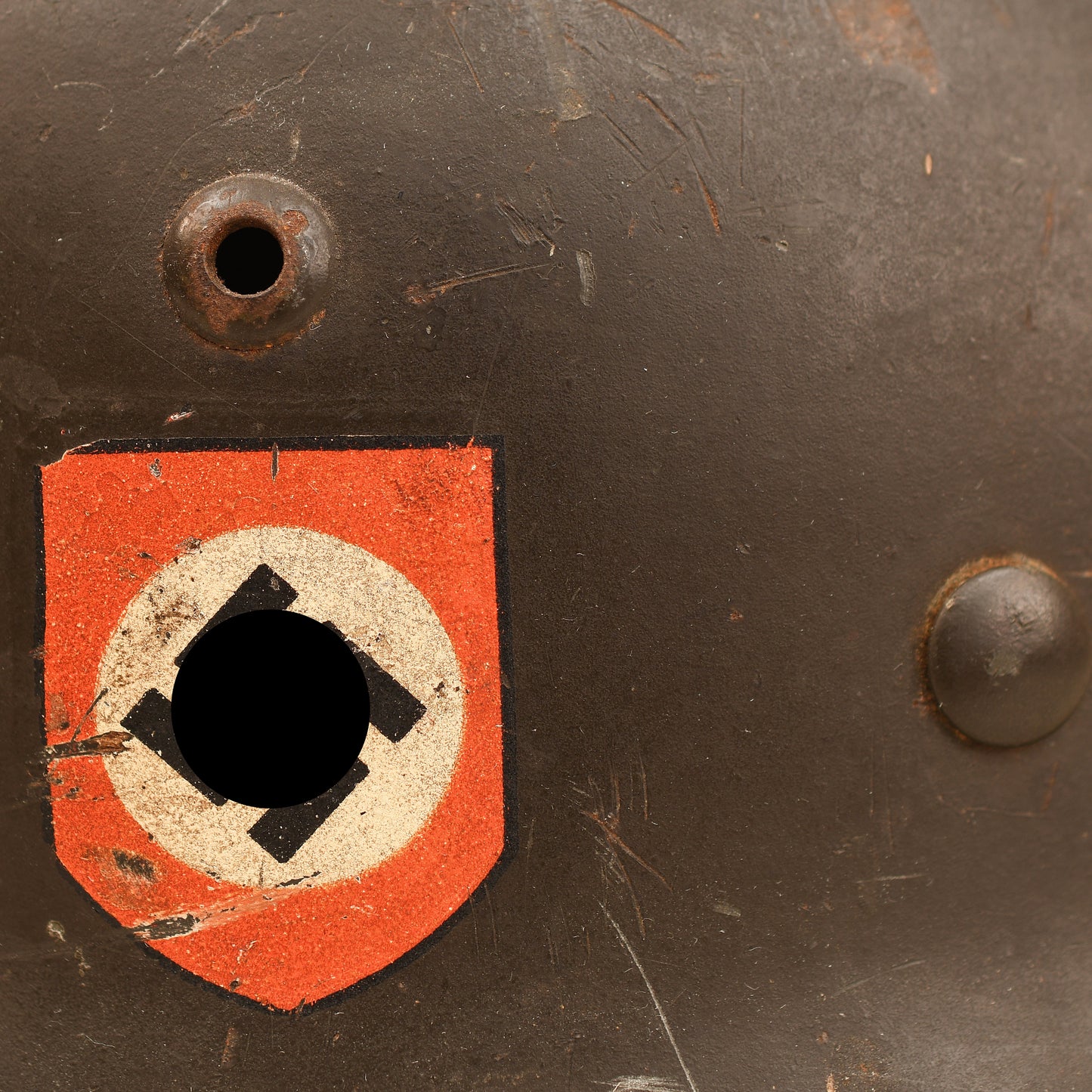 German WWII Police Double Decal Helmet