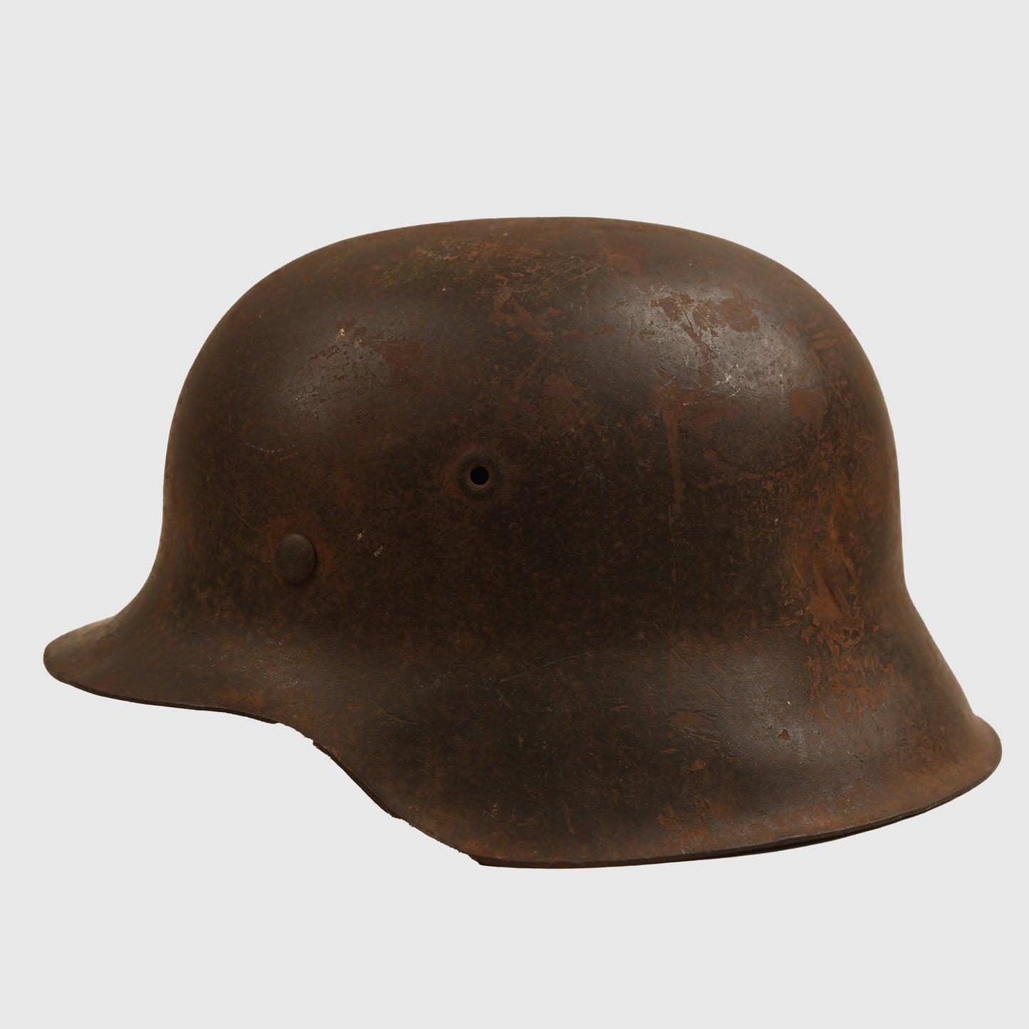 GERMAN WWII WAFFEN SS SINGLE DECAL M.42 HELMET - IDENTIFIED