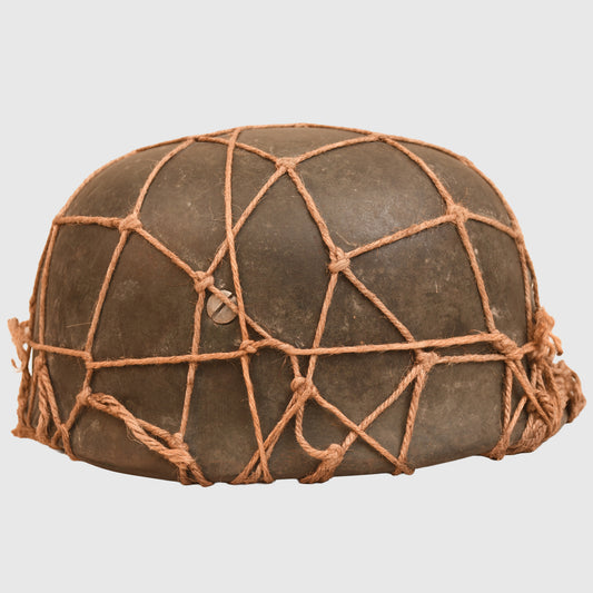 GERMAN WWII LUFTWAFFE PARATROOPER HELMET WITH STRING COVER