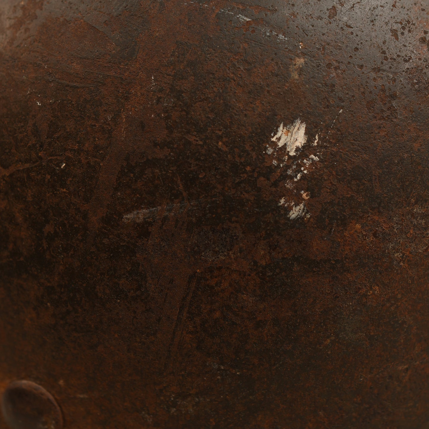 GERMAN WWII WAFFEN SS SINGLE DECAL M.42 HELMET - IDENTIFIED