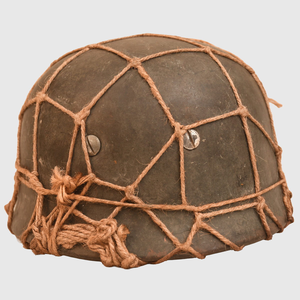 GERMAN WWII LUFTWAFFE PARATROOPER HELMET WITH STRING COVER
