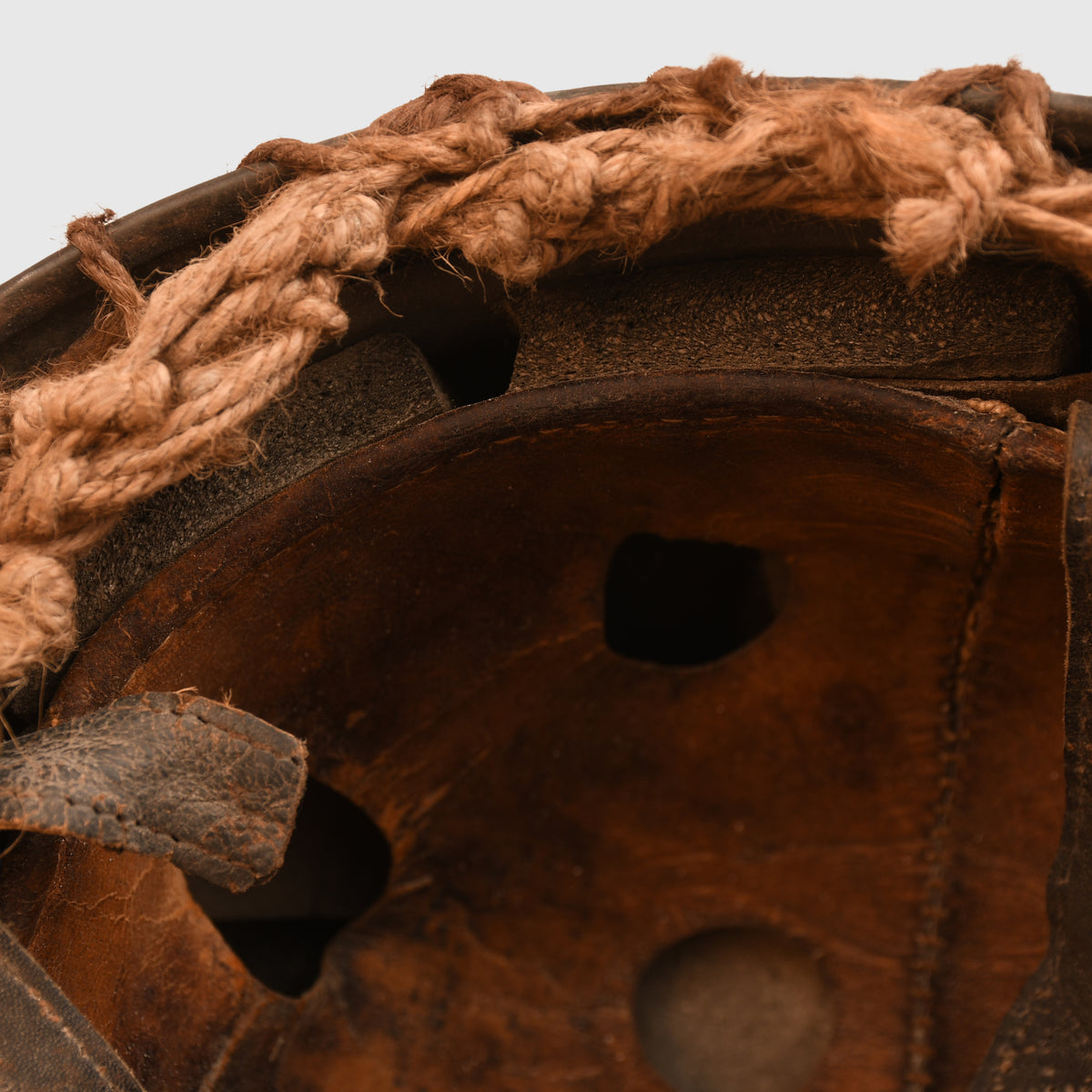 GERMAN WWII LUFTWAFFE PARATROOPER HELMET WITH STRING COVER