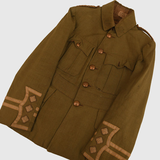 British WWI 1902 Pattern Officers Closed Collar Cuff Rank Tunic