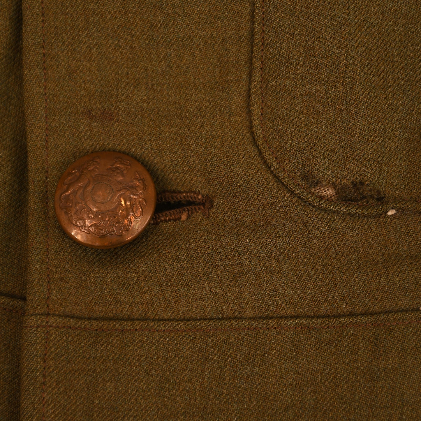 British WWI 1902 Pattern Officers Closed Collar Cuff Rank Tunic