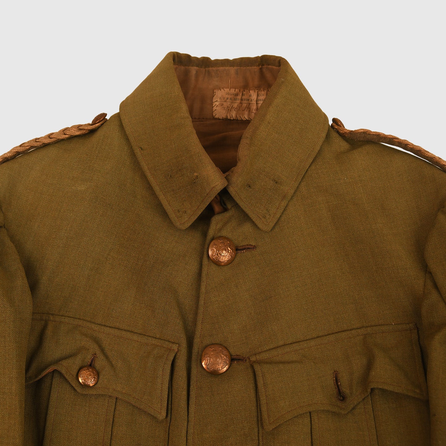 British WWI 1902 Pattern Officers Closed Collar Cuff Rank Tunic