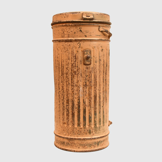 GERMAN WWII TROPICAL PAINTED GAS MASK TIN