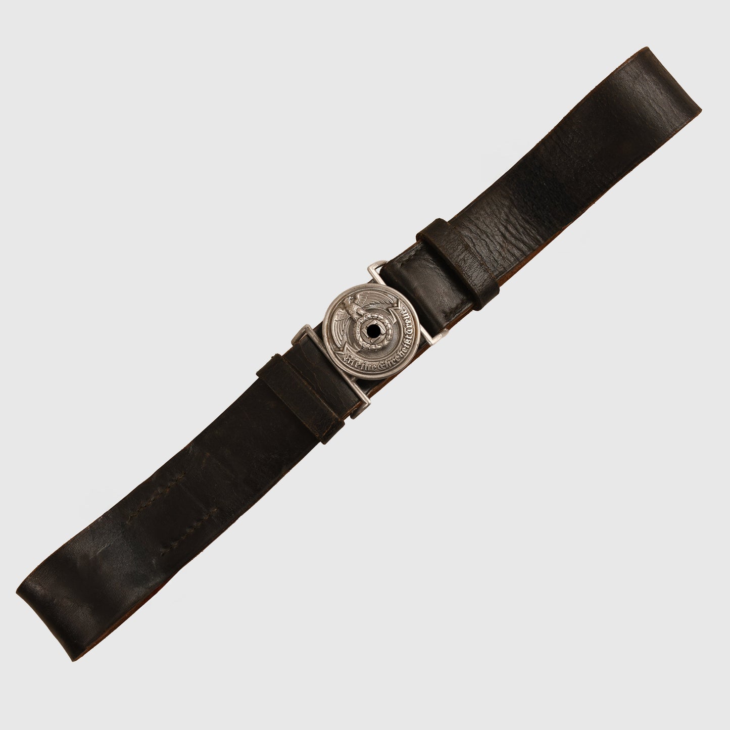 GERMAN WWII WAFFEN SS OFFICERS BELT WITH SS MARKED BUCKLE