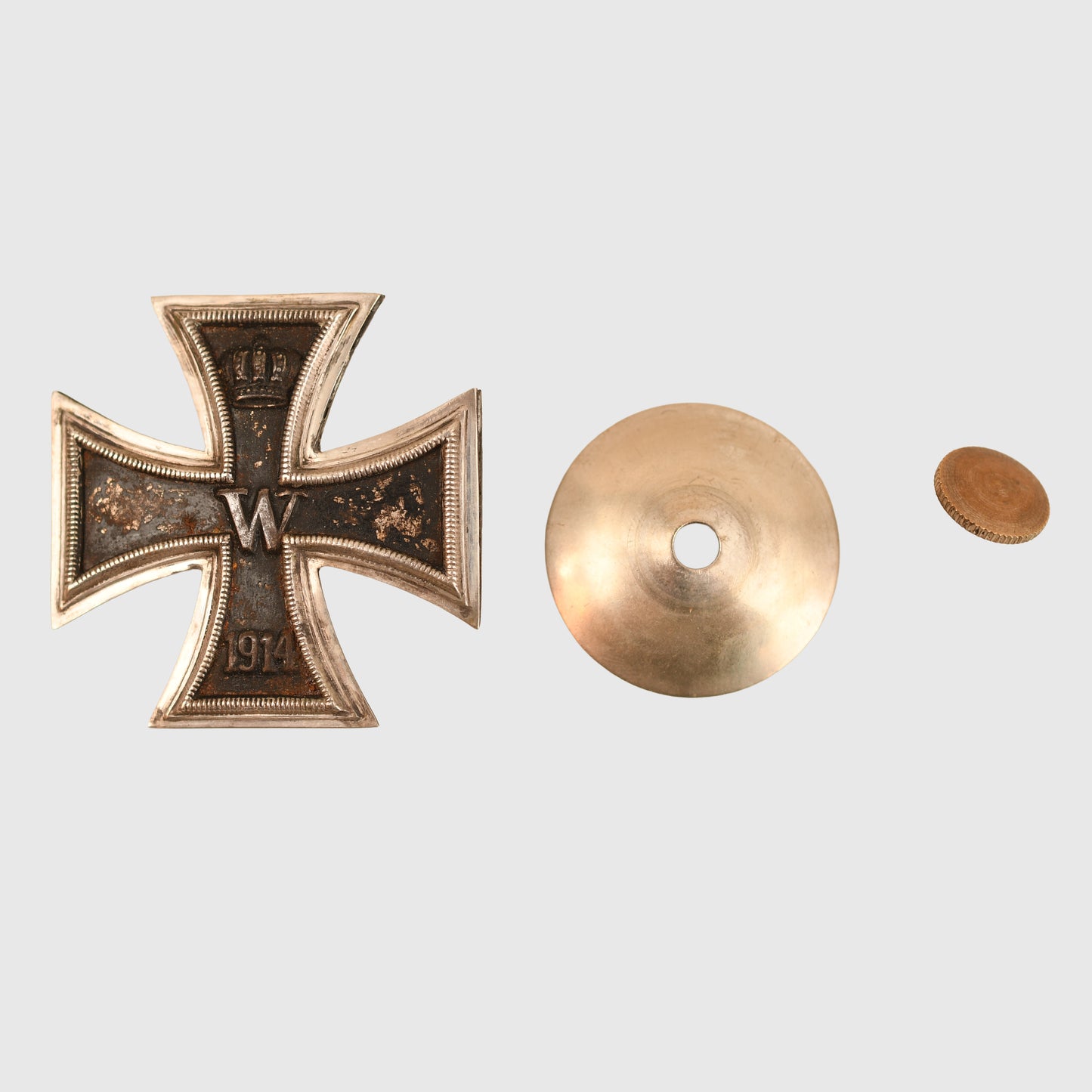 German WWI Iron Cross 1st Class - Silver 800 Disc Back