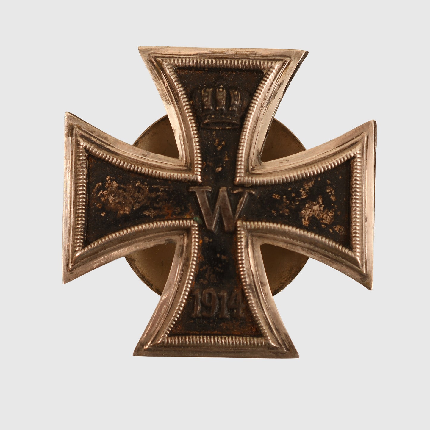 German WWI Iron Cross 1st Class - Silver 800 Disc Back