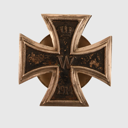 German WWI Iron Cross 1st Class - Silver 800 Disc Back