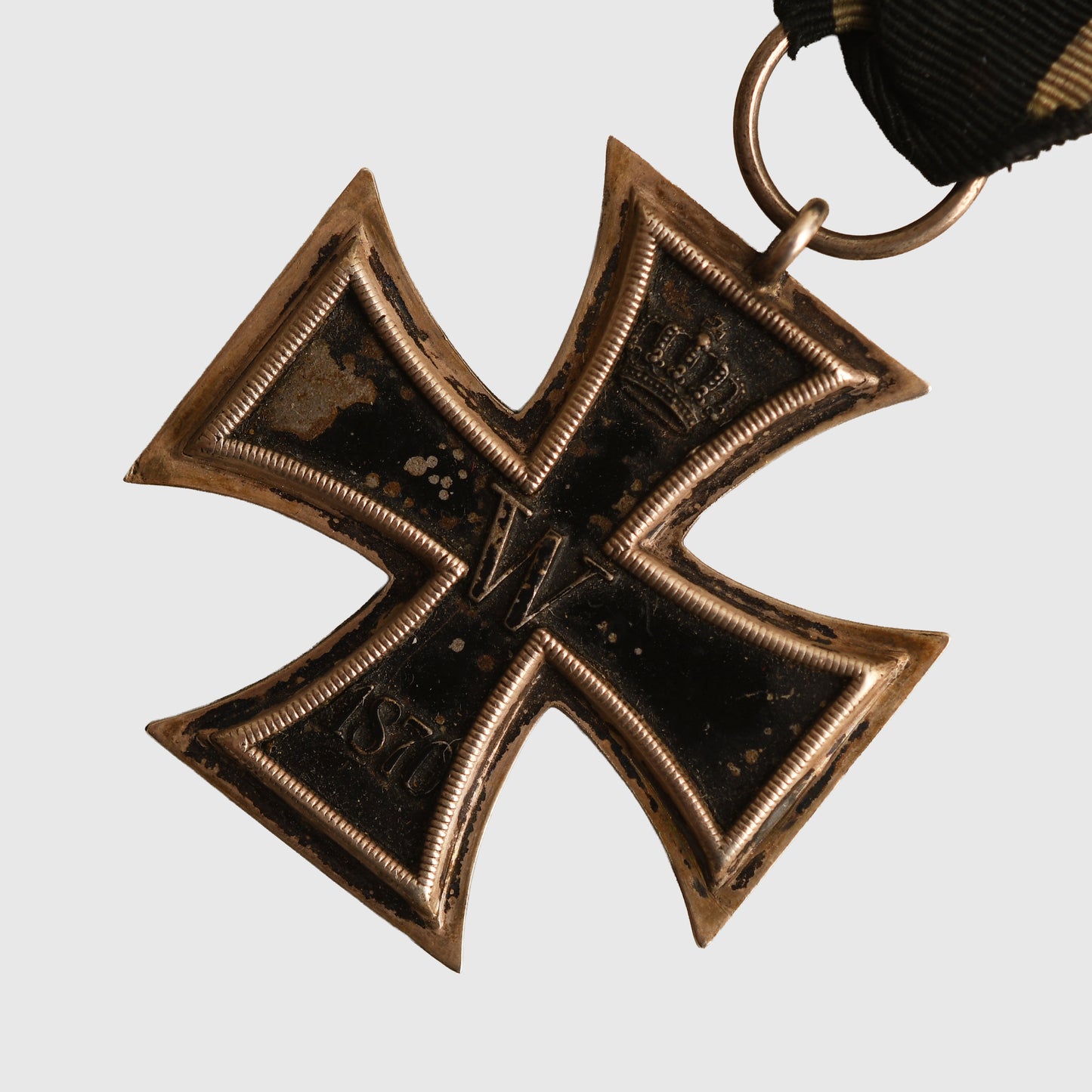 German WWI 1870 Iron Cross 2nd Class With 25 Year Jubilee Oak Leaf