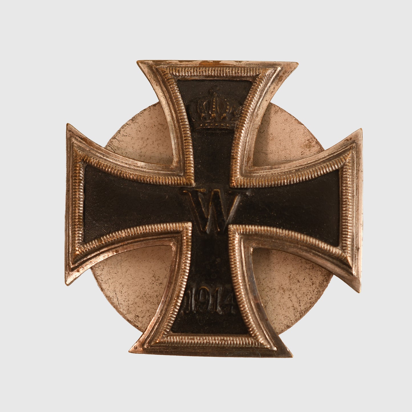 German WWI Iron Cross 1st Class 1914, Large Disc Back