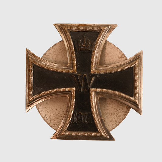 German WWI Iron Cross 1st Class 1914, Large Disc Back