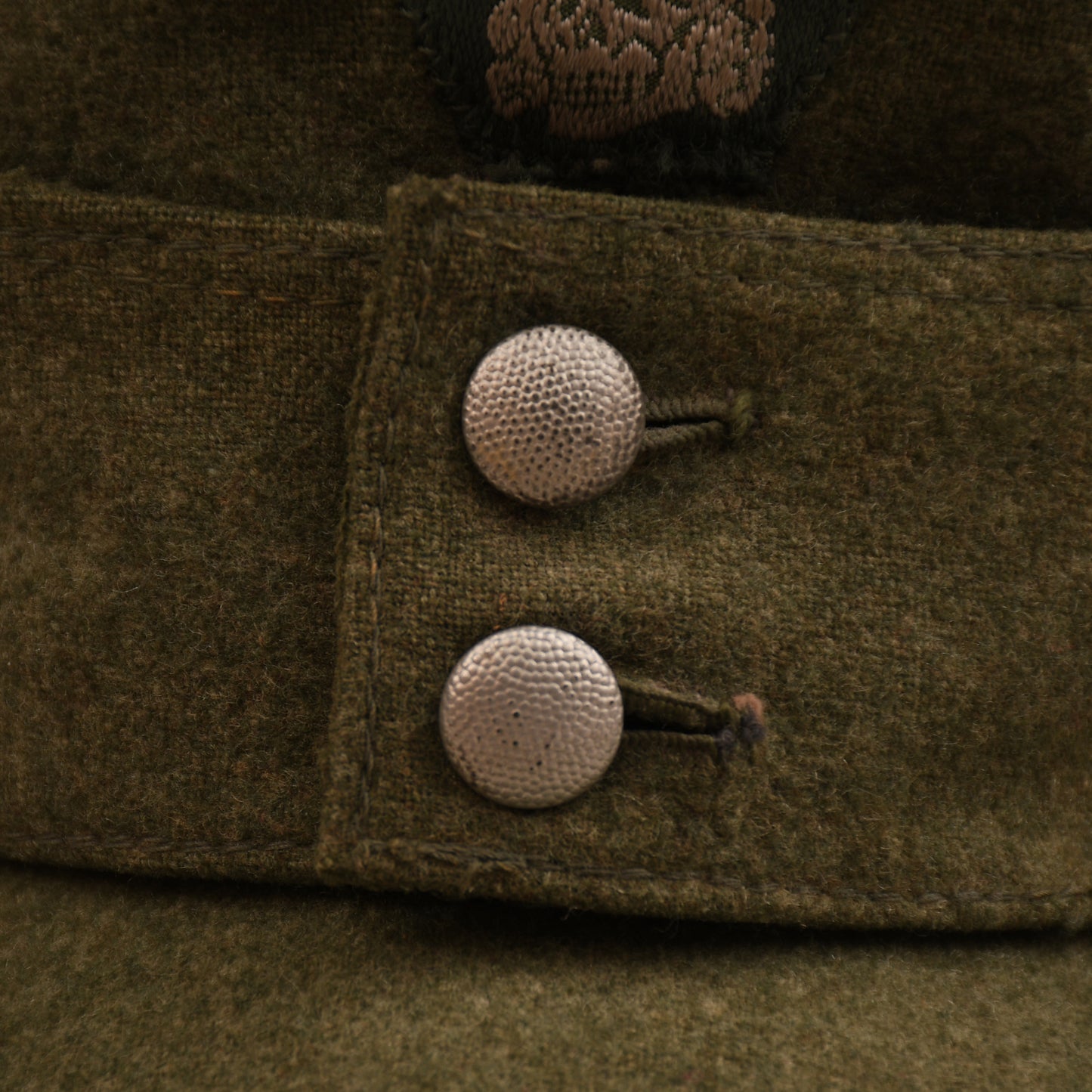 GERMAN WWII WAFFEN SS M43 OFFICERS FIELD CAP