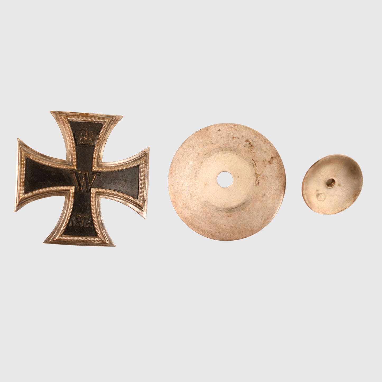 German WWI Iron Cross 1st Class 1914, Large Disc Back