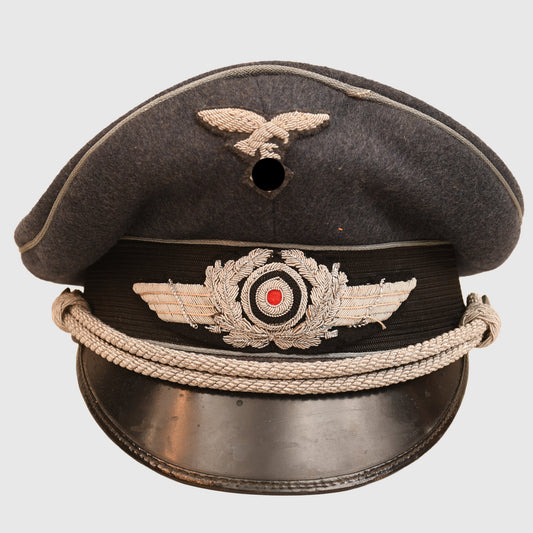GERMAN WWII LUFTWAFFE OFFICERS VISOR CAP