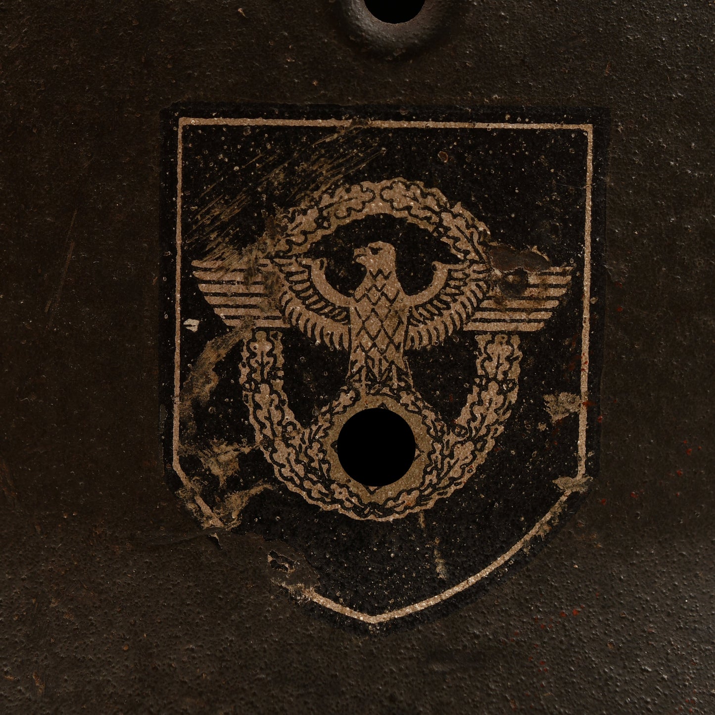 GERMAN WWII SS POLICE M.42 DOUBLE DECAL COMBAT HELMET
