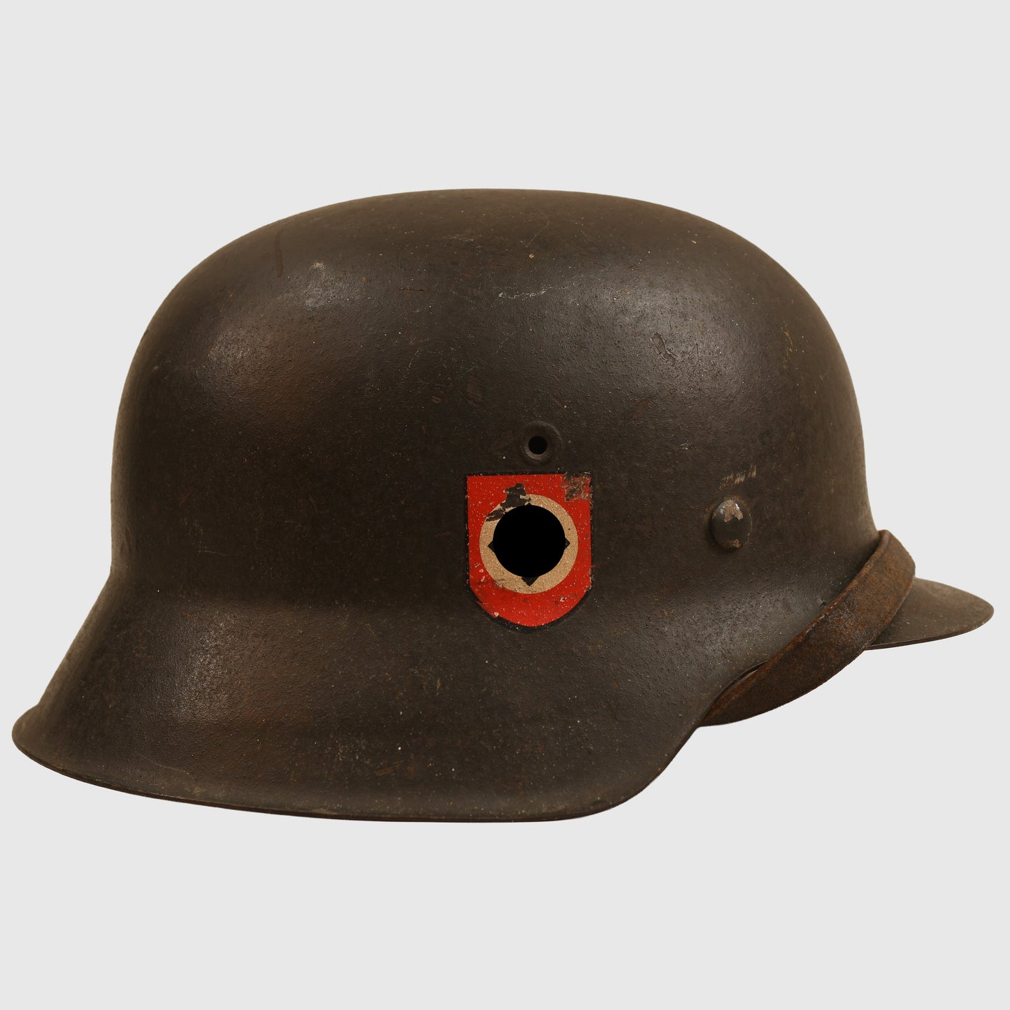 GERMAN WWII SS POLICE M.42 DOUBLE DECAL COMBAT HELMET