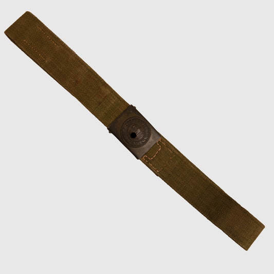 GERMAN WWII TROPICAL WAIST BELT AND BUCKLE