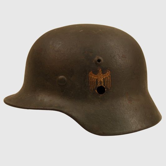 German WWII M35 Single Decal Army Combat Helmet