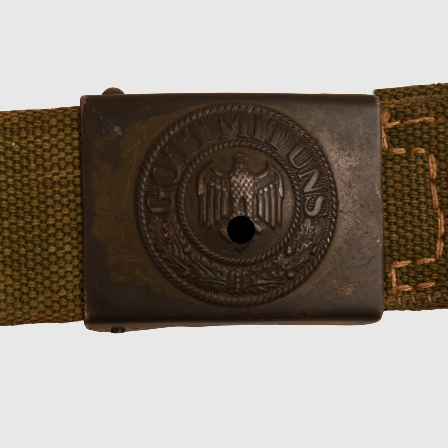 GERMAN WWII TROPICAL WAIST BELT AND BUCKLE