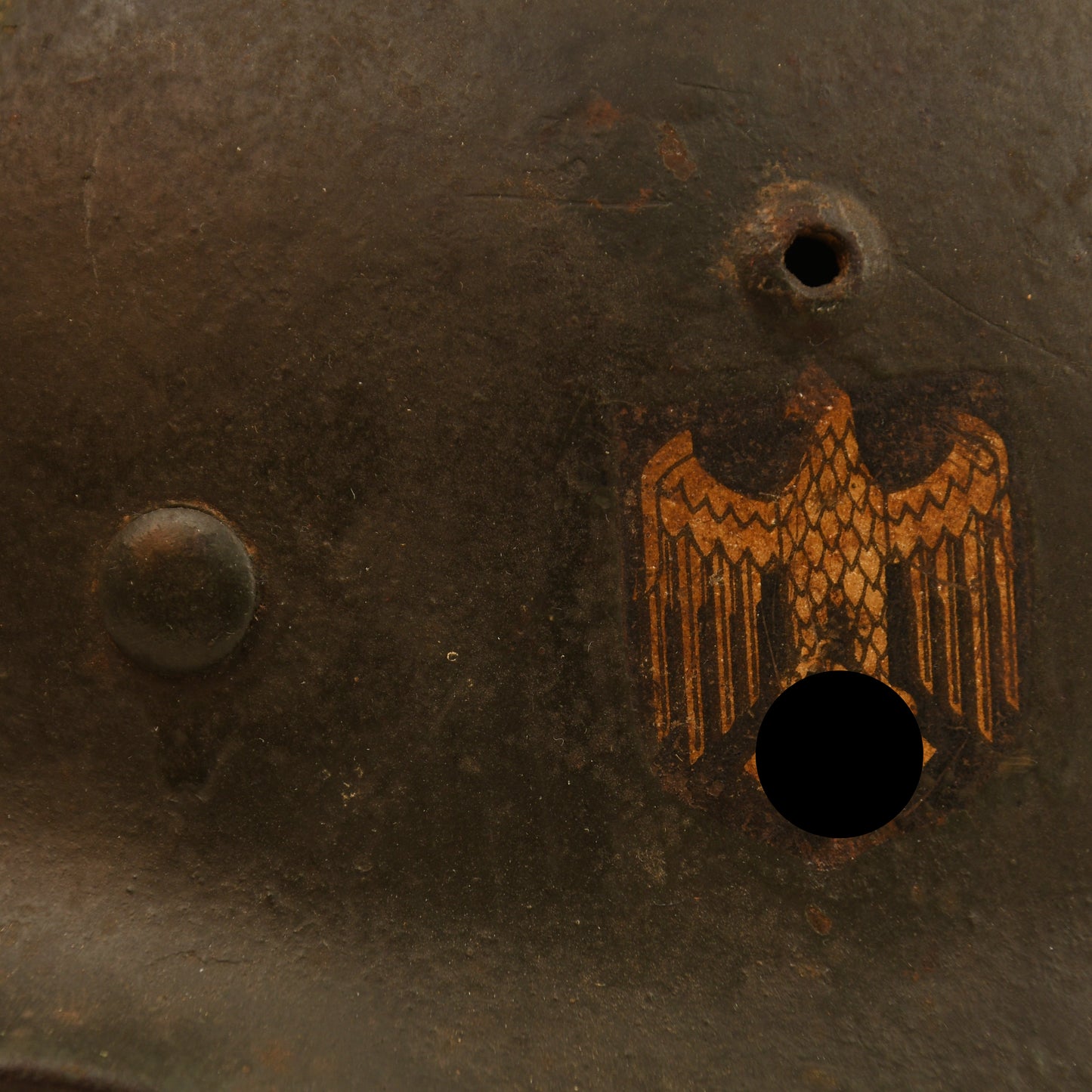 German WWII M35 Single Decal Army Combat Helmet