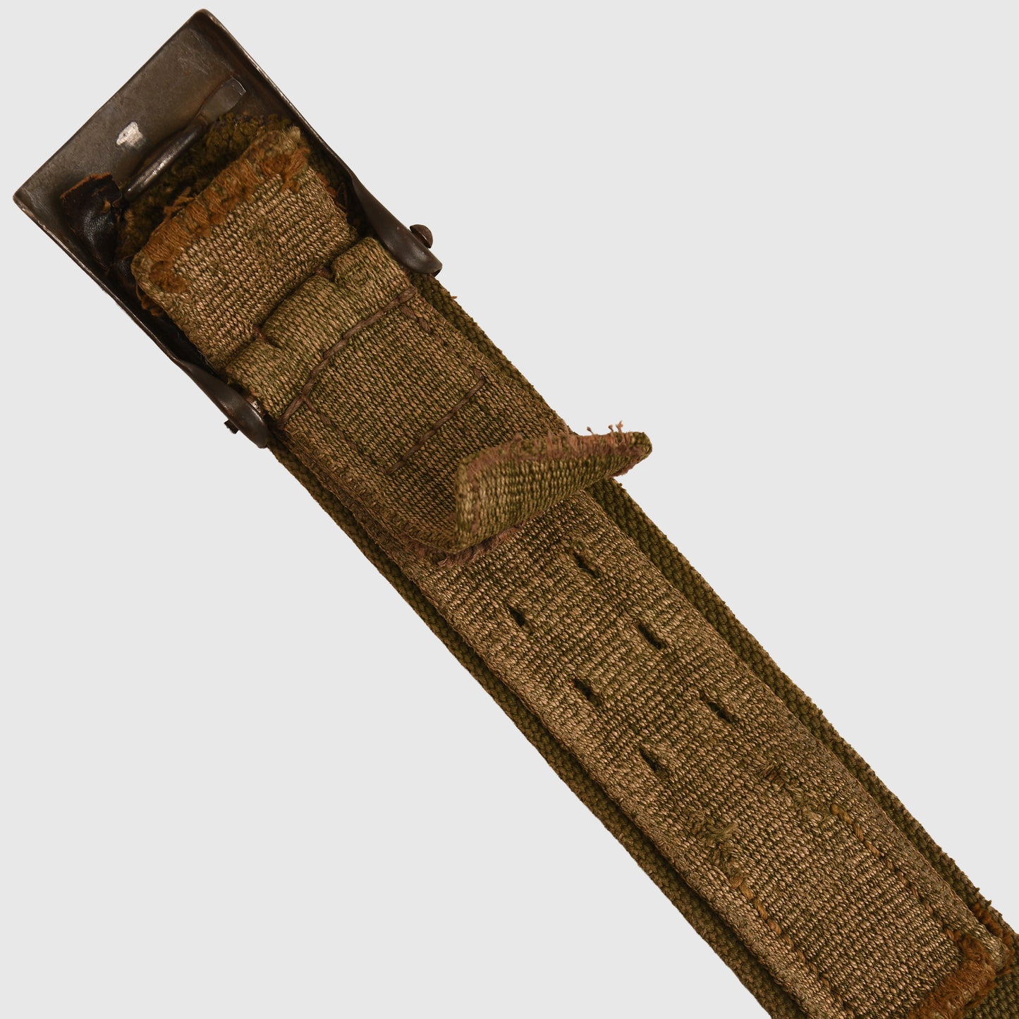 GERMAN WWII TROPICAL WAIST BELT AND BUCKLE