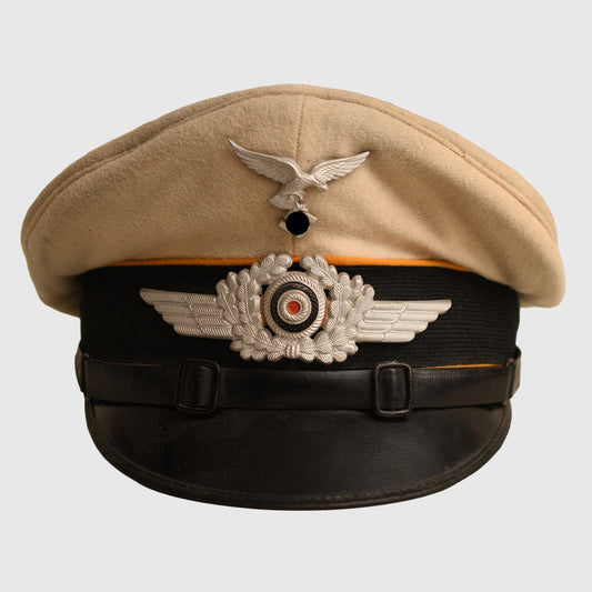 German WWII Luftwaffe Flight White Top Cap