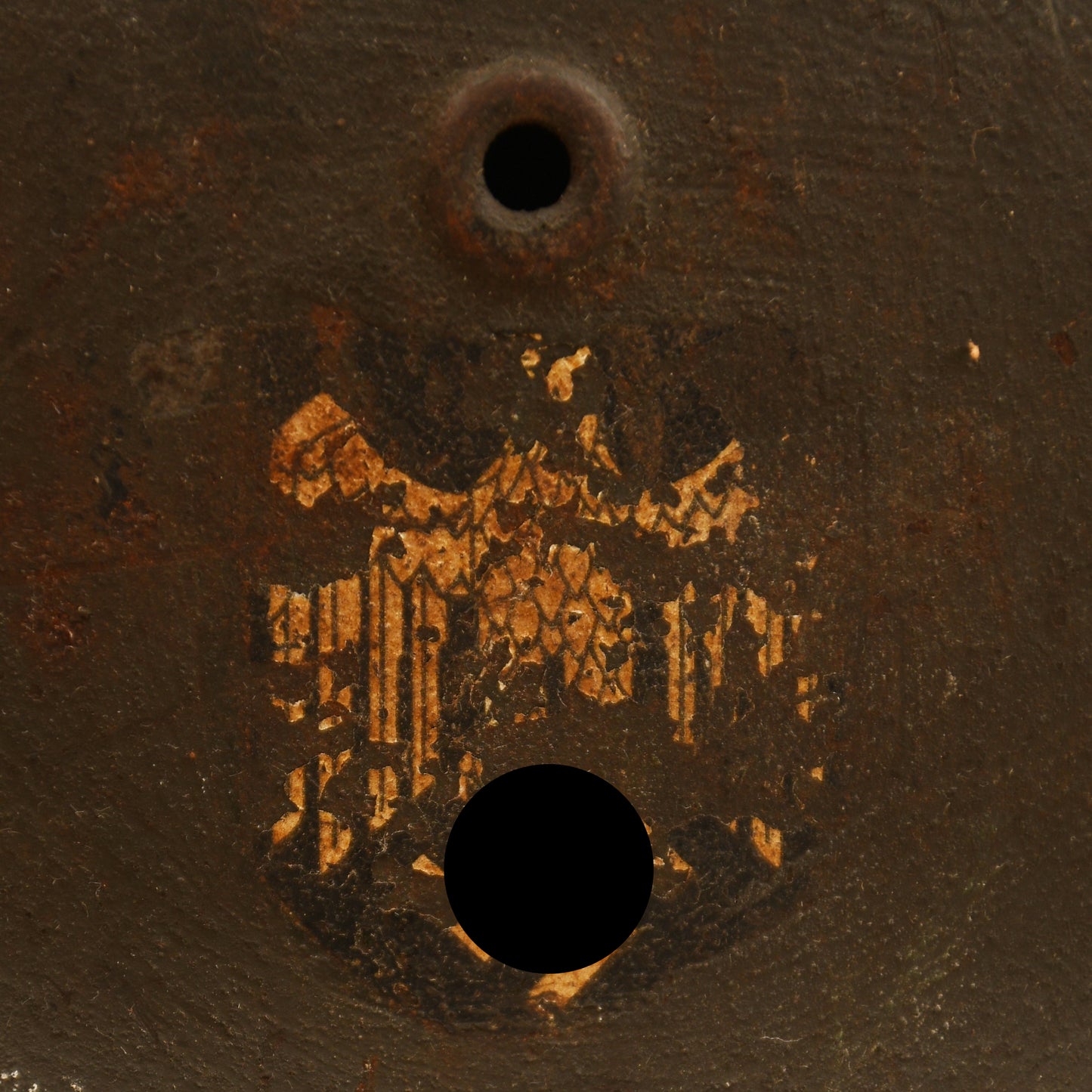 German WWII Army M.40 Single Decal Combat Helmet, Large Size