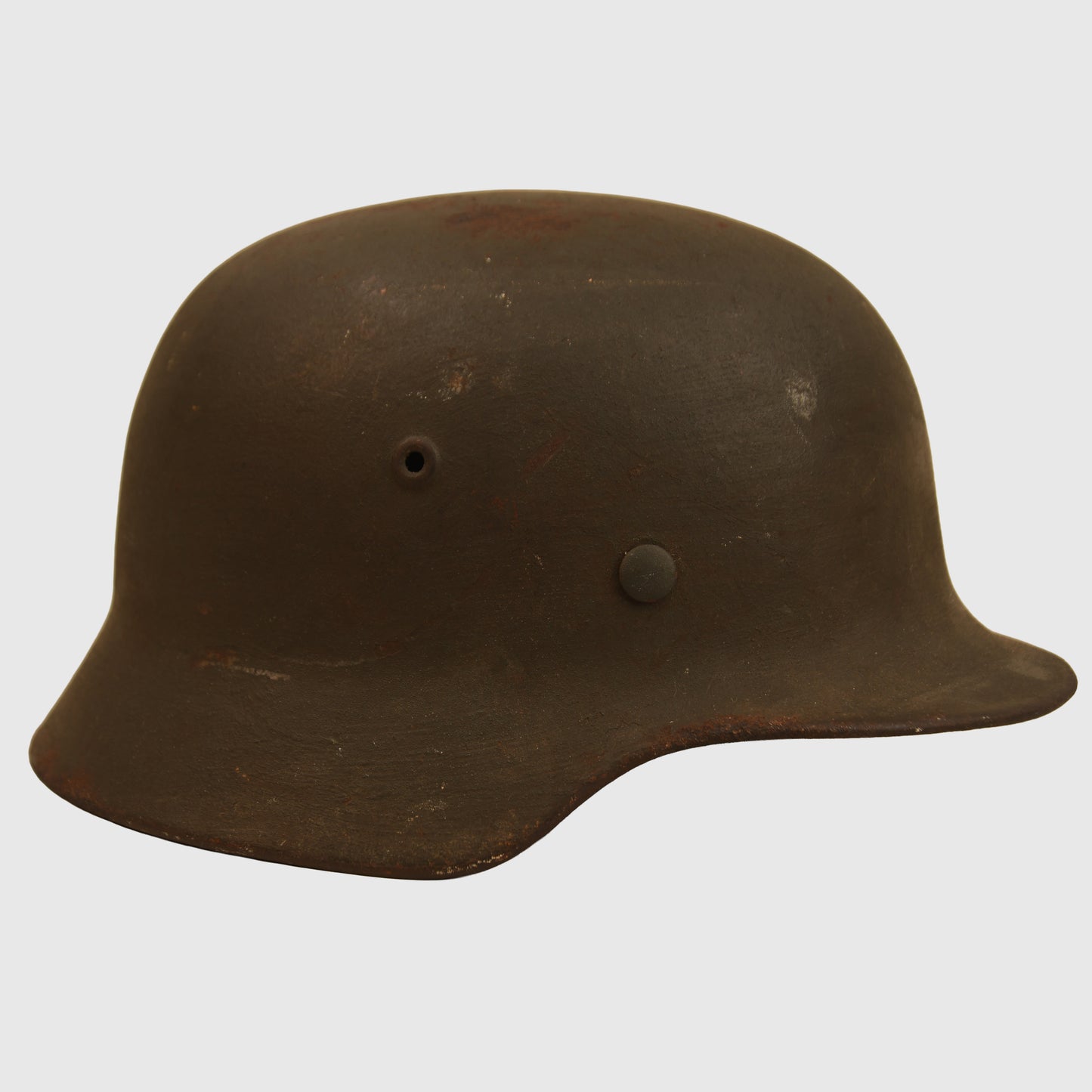 German WWII Army M.40 Single Decal Combat Helmet, Large Size
