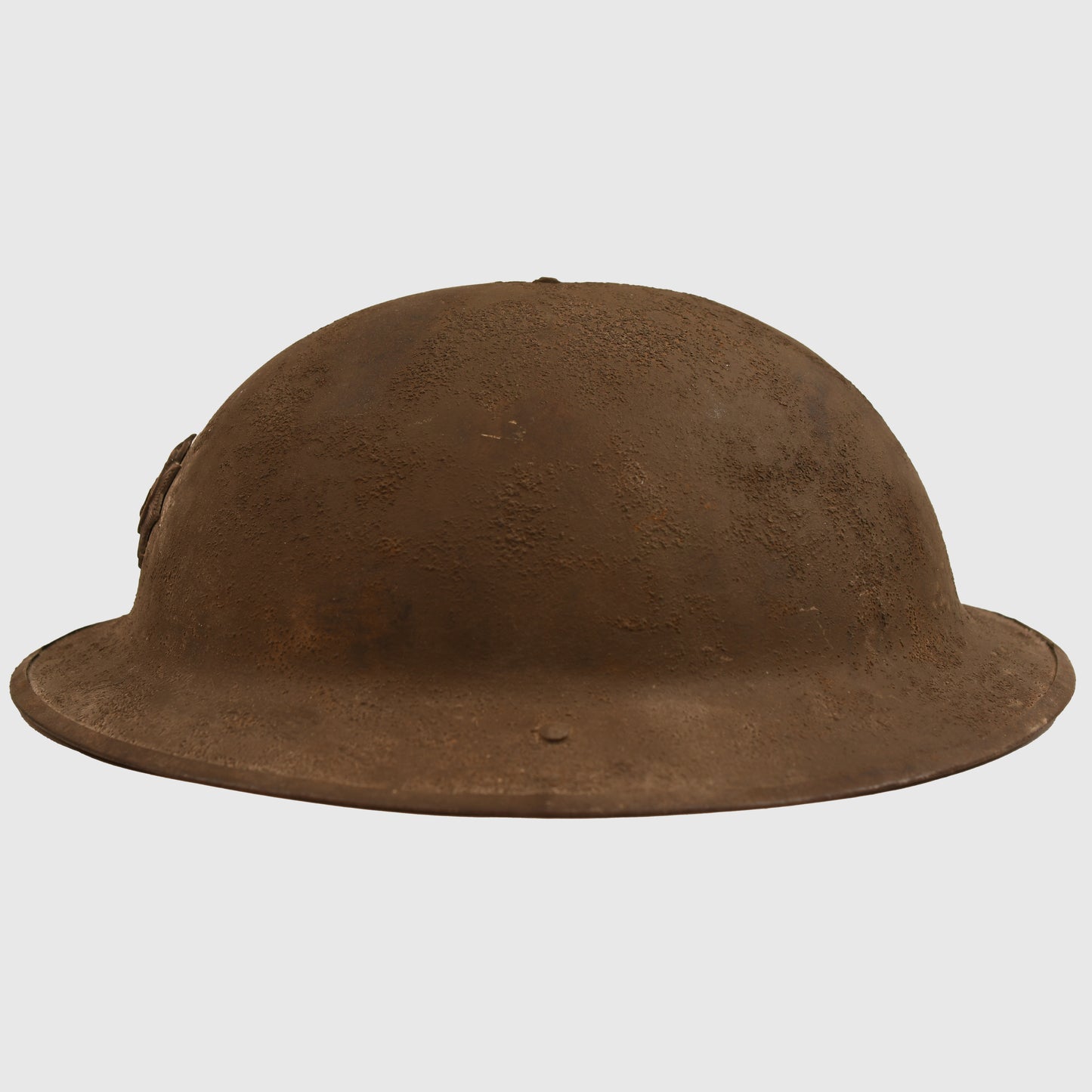BRITISH WWI DEVONSHIRE REGIMENT BRODIE HELMET WITH OFFICERS LINER