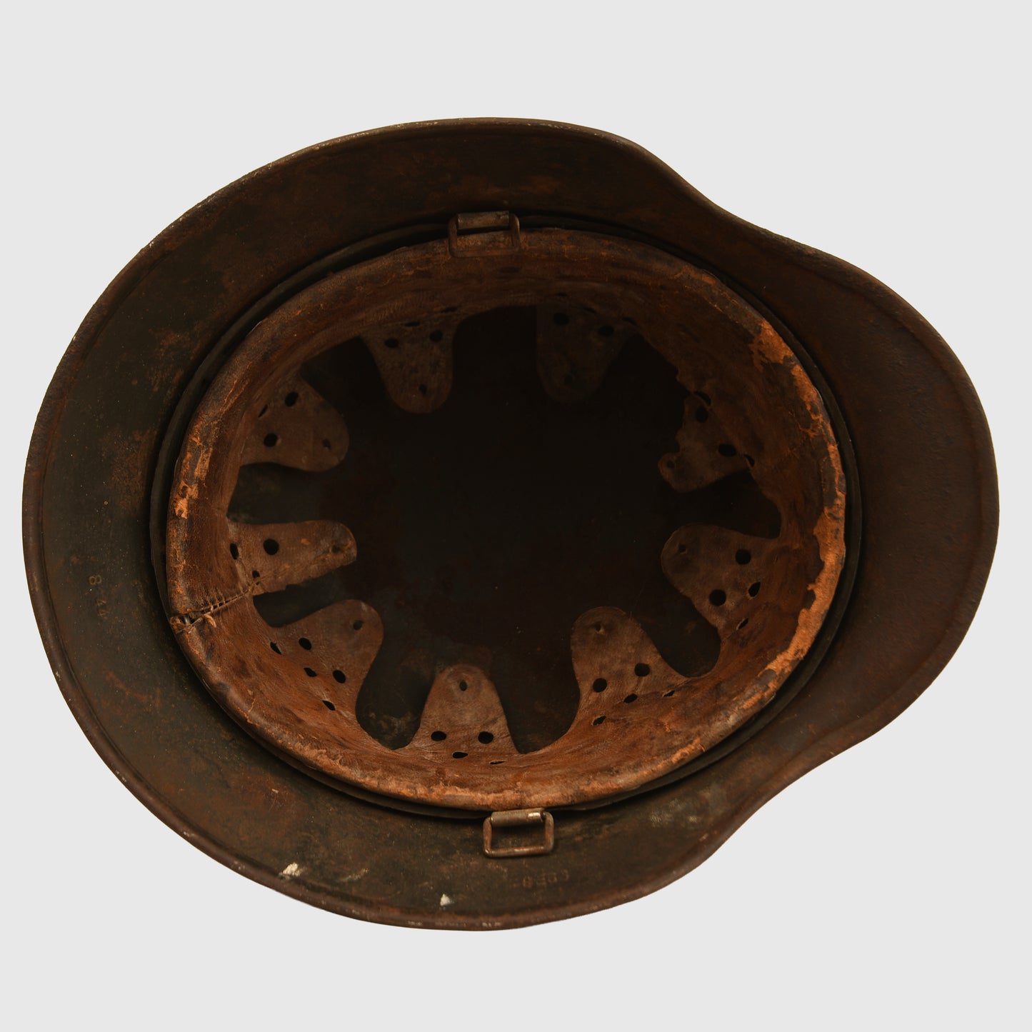 German WWII Army M.40 Single Decal Combat Helmet, Large Size