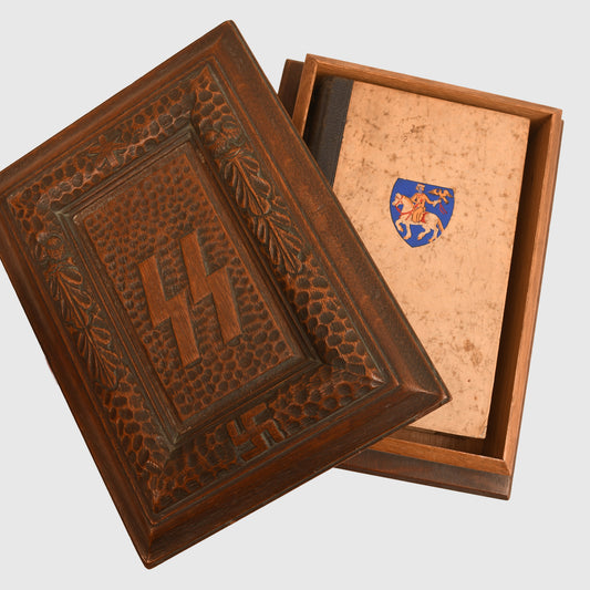 GERMAN WWII SS ALLGEMEINE PRESENTATION MEIN KAMPF AND ACCOMPANYING PRESENTATION CARD BOX