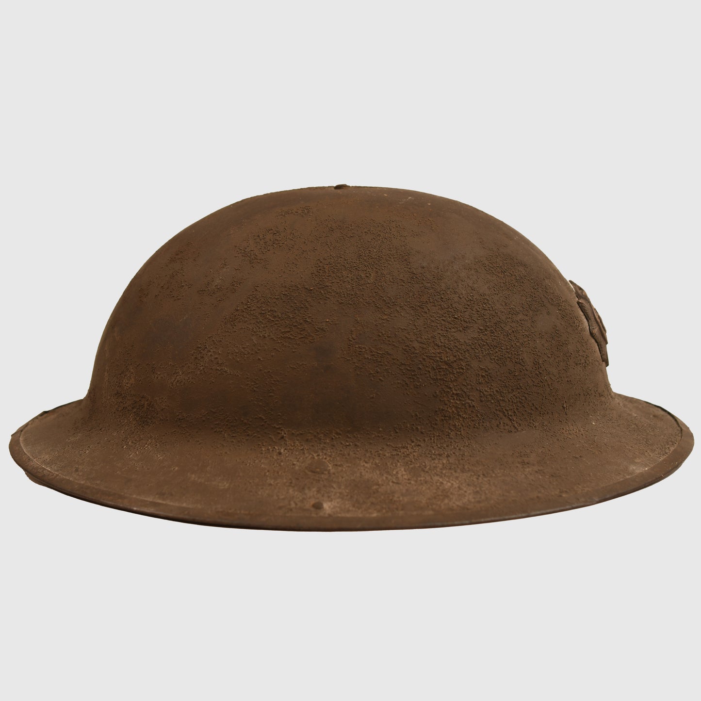 BRITISH WWI DEVONSHIRE REGIMENT BRODIE HELMET WITH OFFICERS LINER