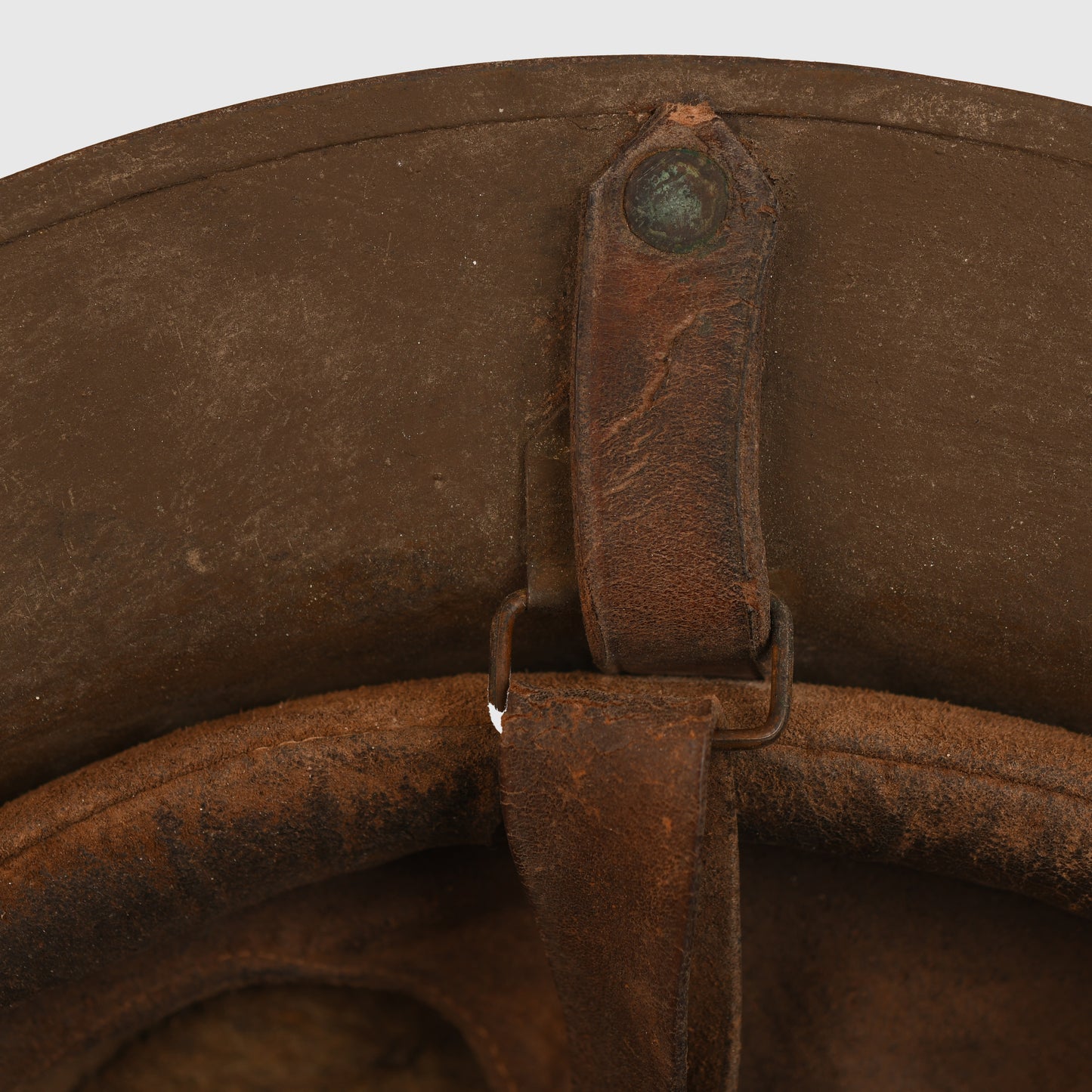 BRITISH WWI DEVONSHIRE REGIMENT BRODIE HELMET WITH OFFICERS LINER