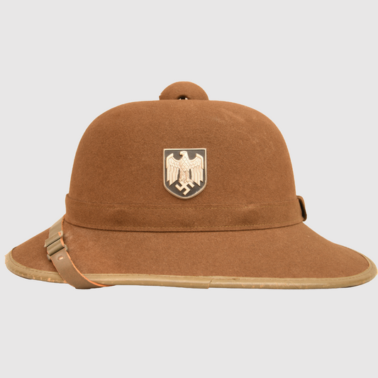 German WWII Afrika Korps Army Trophelm, Mint Condition