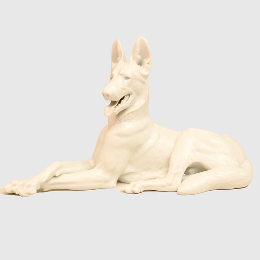 German WWII Allach Porcelain – German Shepherd by Theodor Kärner