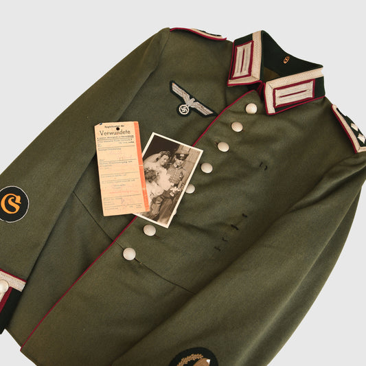 German WWII Chemical Warfare Troops Parade Tunic and Document Grouping