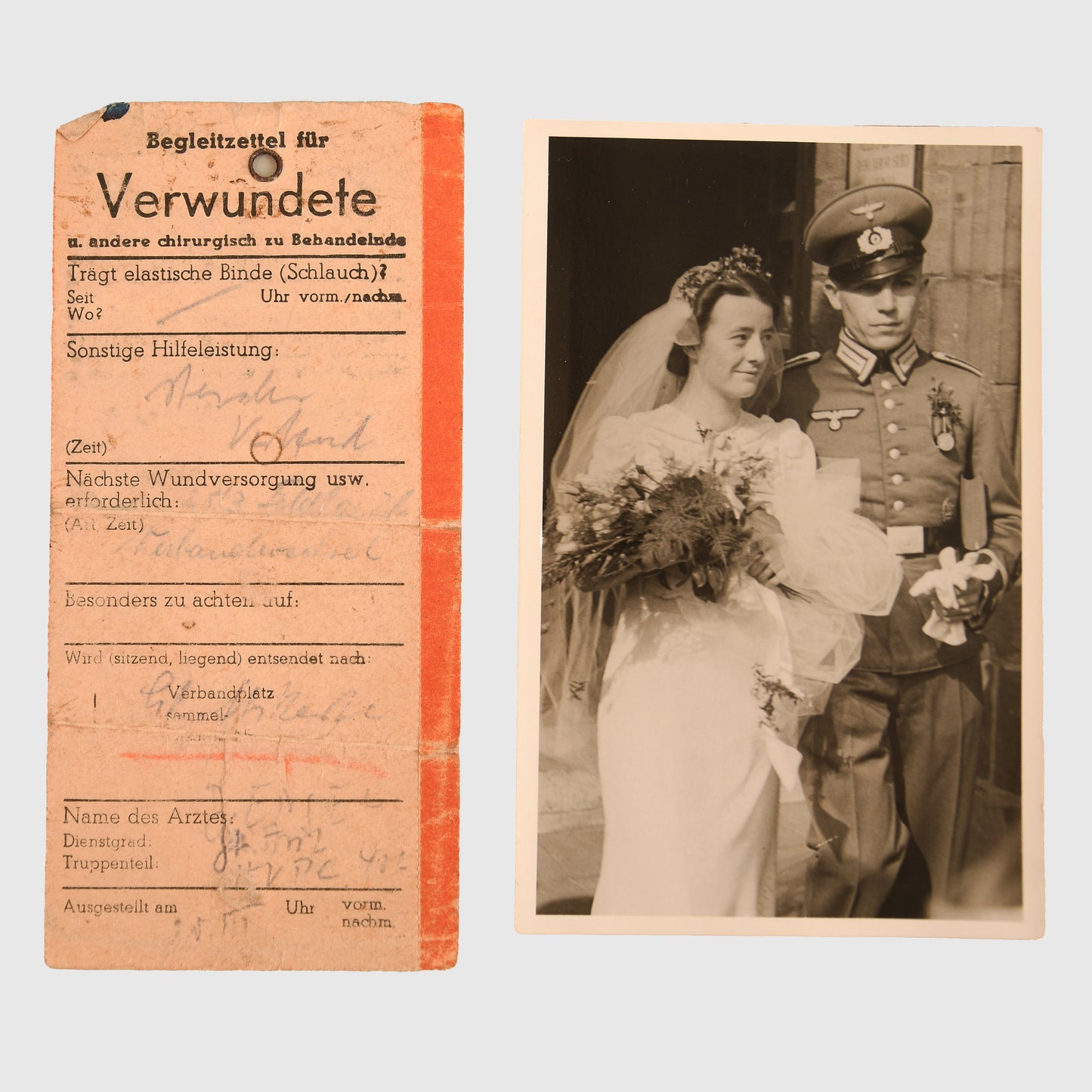 German WWII Chemical Warfare Troops Parade Tunic and Document Grouping