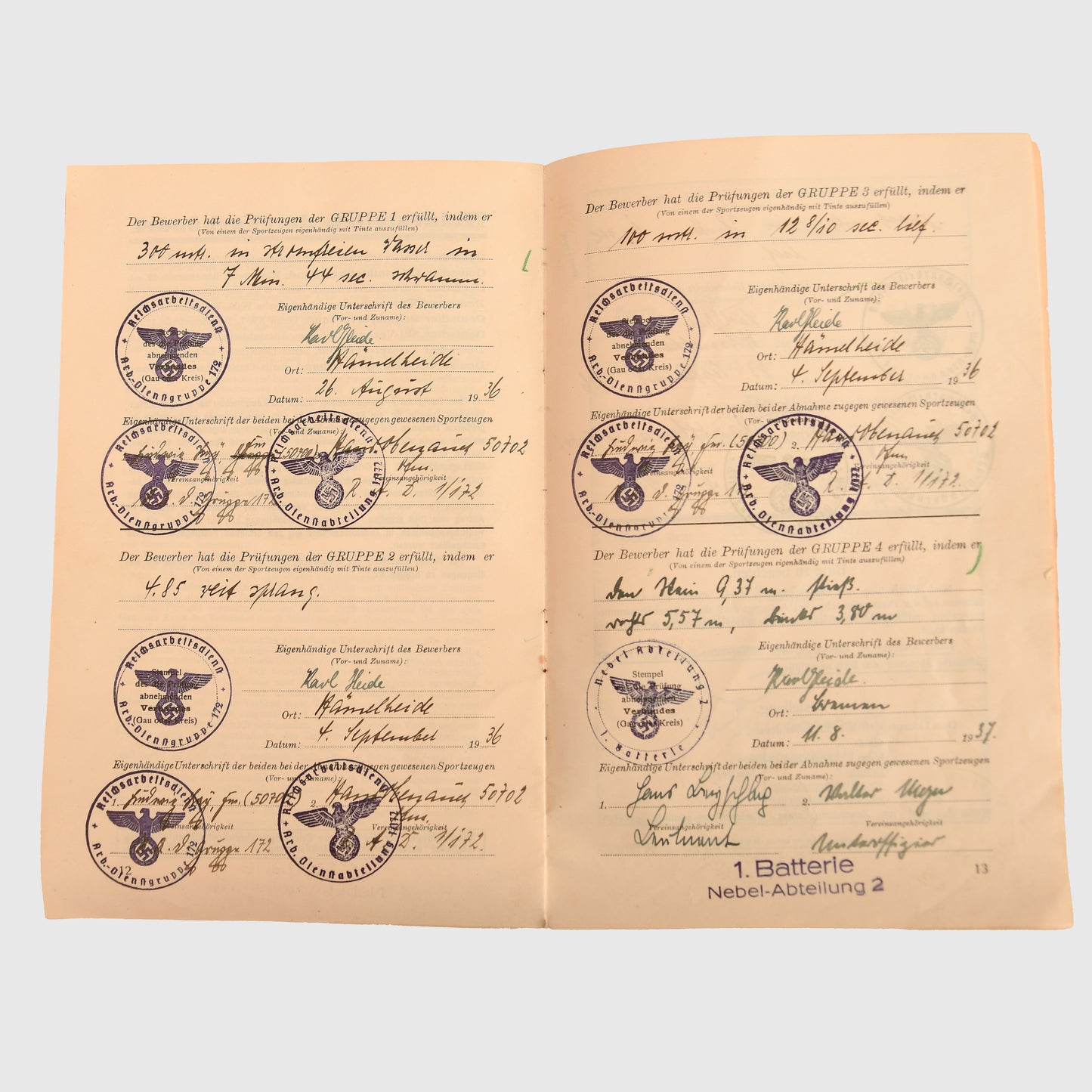 German WWII Chemical Warfare Troops Parade Tunic and Document Grouping