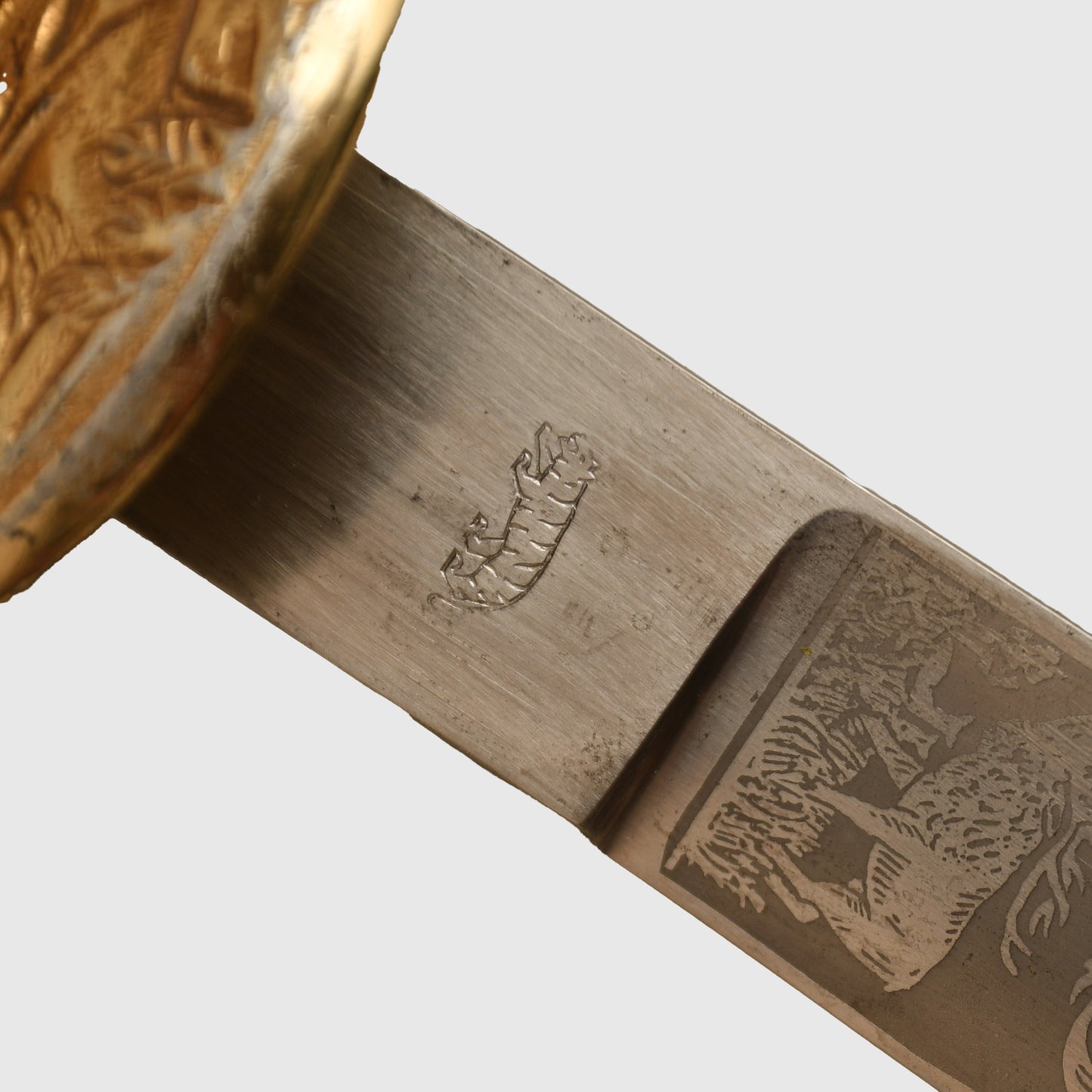 German WWII Forestry Display Piece – Aluminium Variant with Insignia