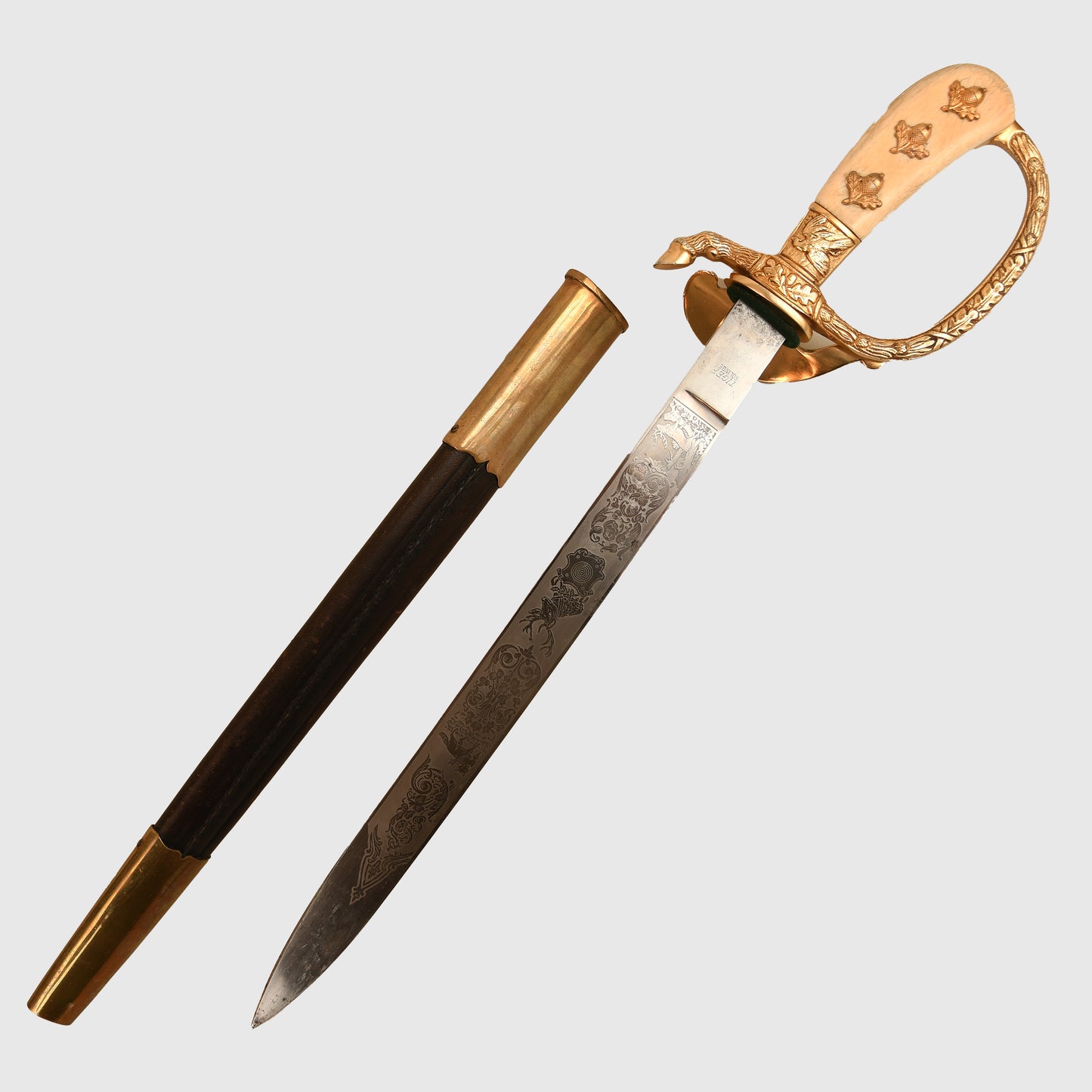 German WWII Forestry Display Piece – Aluminium Variant with Insignia
