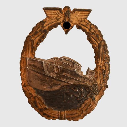 German WWII Kriegsmarine 1st Pattern E-Boat Badge – Early Schwerin Berlin Issue