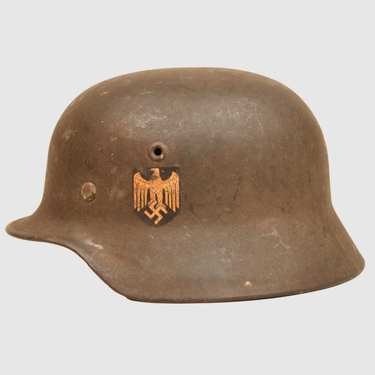 German WWII Kriegsmarine M.40 Single Decal Combat Helmet