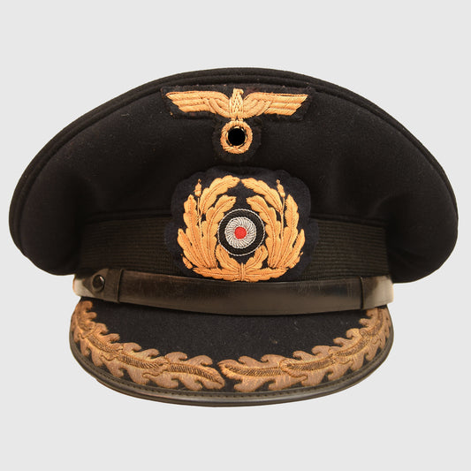 German WWII Kriegsmarine Senior Officer’s Blue Top Visor Cap