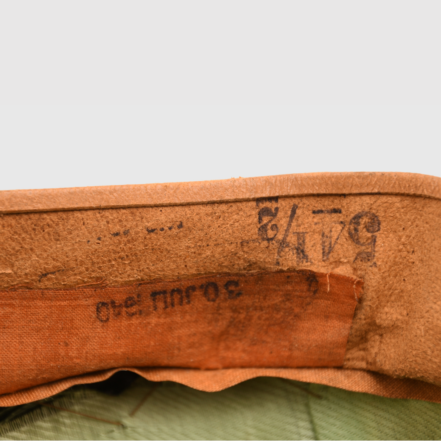 German WWII Luftwaffe Officers Visor Cap with Parade Belt - Erel Marked