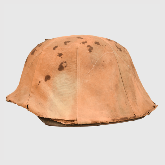 German WWII M42 Combat Helmet with Field-Made Cover