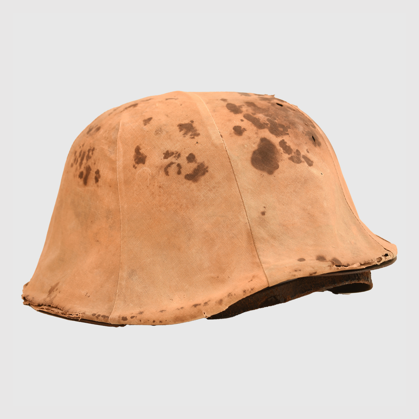German WWII M42 Combat Helmet with Field-Made Cover